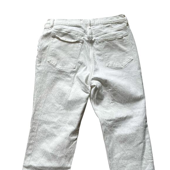 Abercrombie & Fitch The 90's Straight Ultra High Rise Jeans White 16 Short - Picture 5 of 10